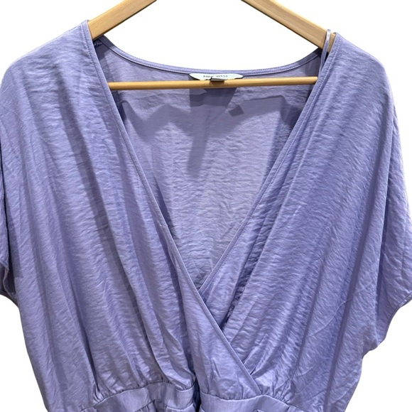 Nine West Women's Light Purple Cinched Waist V-Neck Blouse Size 2X office work - Picture 3 of 13